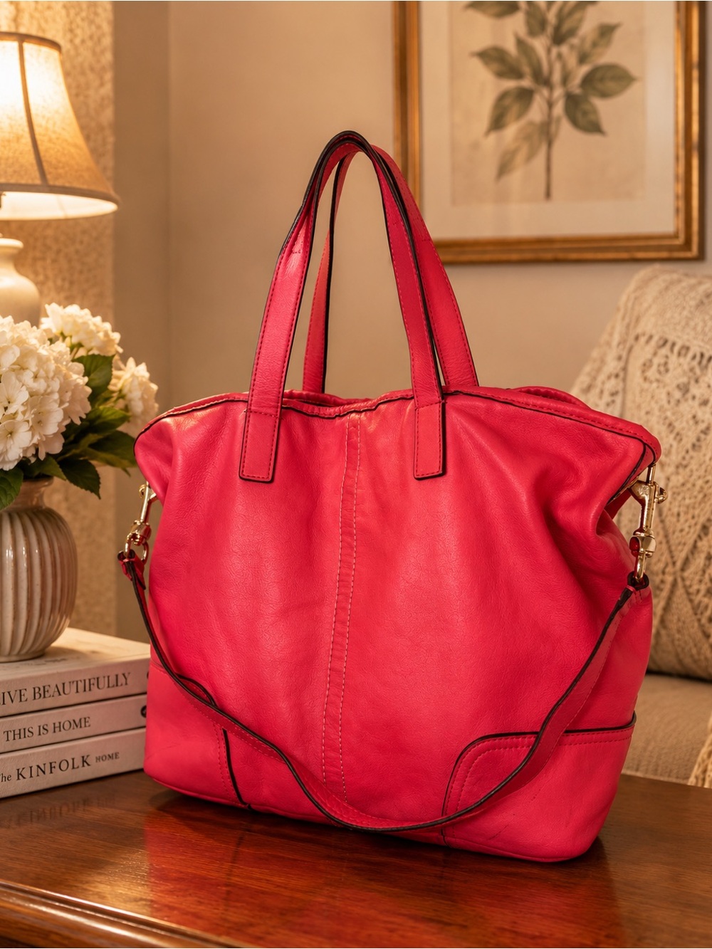 COACH Handbag 2 Way Shoulder Bag Logo Strap Leather Pink